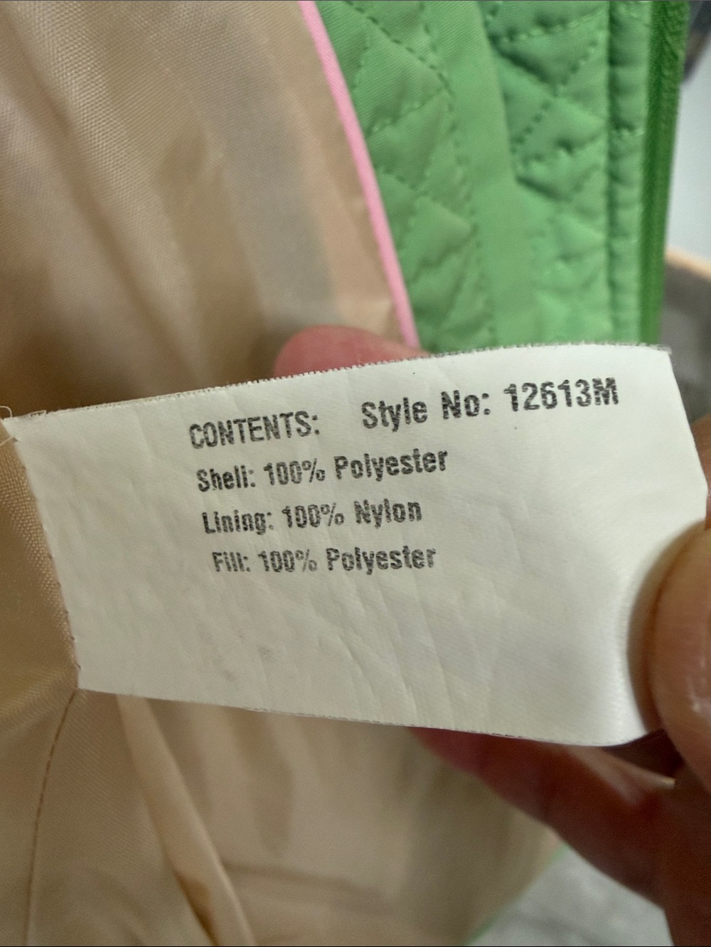 Gallery Light Green Quilted Zip-Front Women's Jacket - size S - Picture 11 of 13